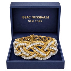 Issac Nussbaum 18k Yellow Gold Diamond Bracelet