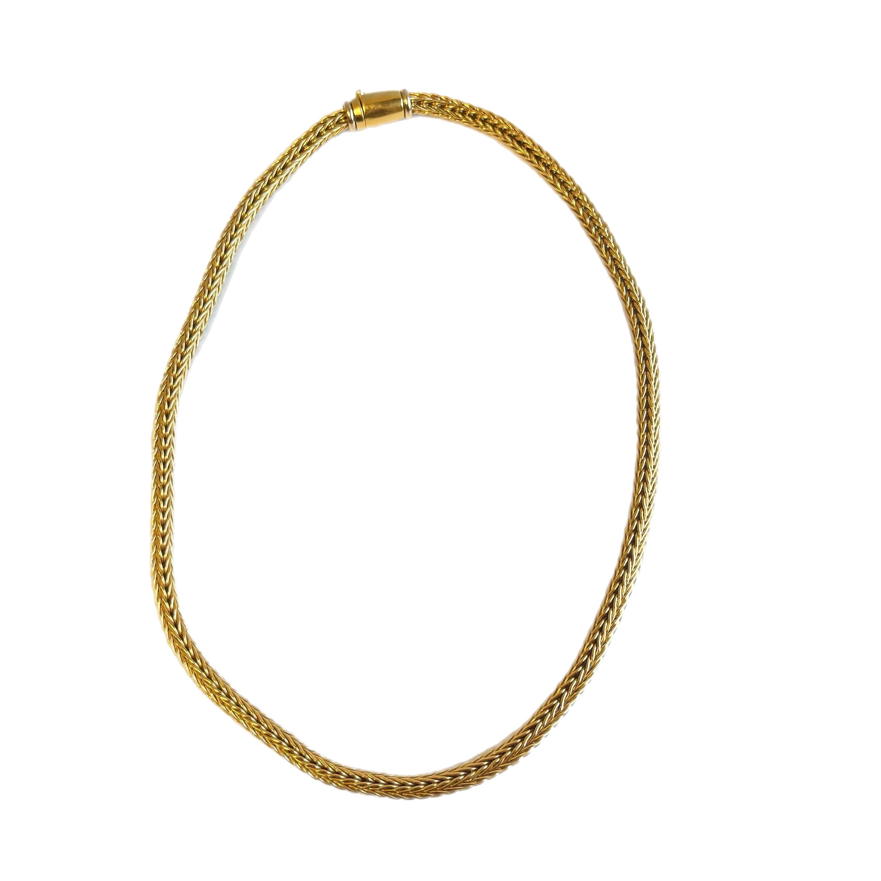 Issac Nussbaum 18k Gelbgold Fuchsschwanz-Halskette (Moderne) im Angebot