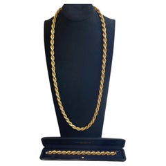 Issac Nussbaum  Halskette und Armband aus 18k Gelbgold 