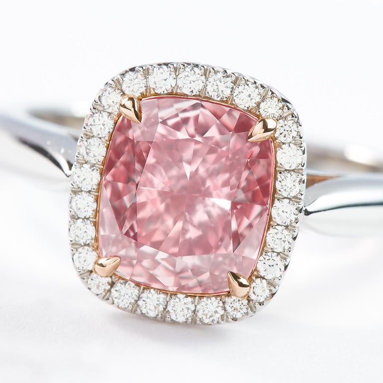 Verlobungsring mit 2,02 Karat rosa Diamanten von Issac Nussbaum im Angebot  bei 1stDibs