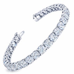 Bracciale tennis con diamanti taglio rotondo da 25 carati