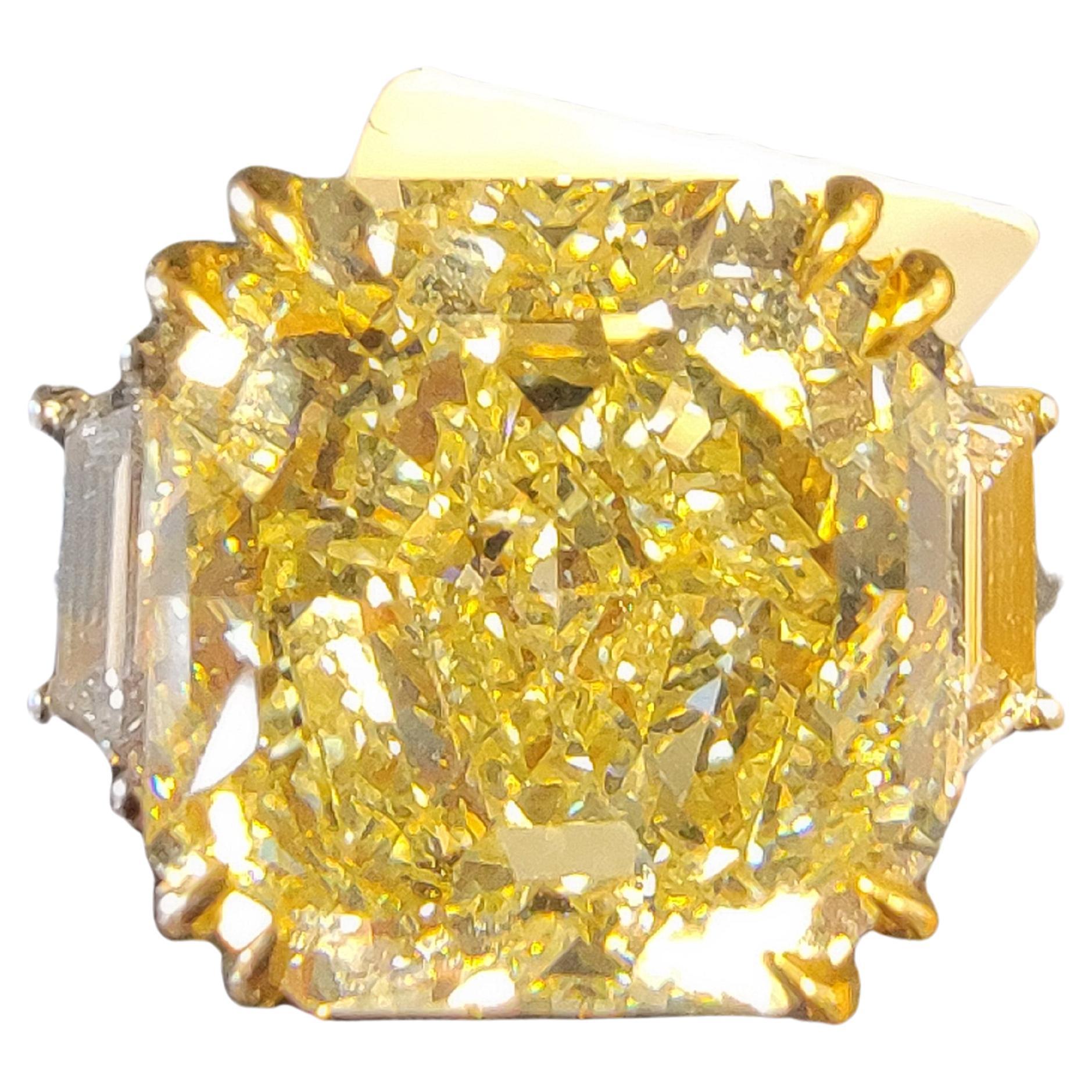 Issac Nussbaum 7.41 Carat Radiant Cut Diamond Engagement Ring