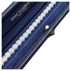 Issac Nussbaum Bracelet tennis en or blanc 8.84 carats