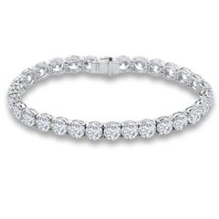 Issac Nussbaum Bracelet tennis en or blanc 8.84 carats