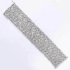 Issac Nussbaum Diamond Cluster Cuff Bracelet