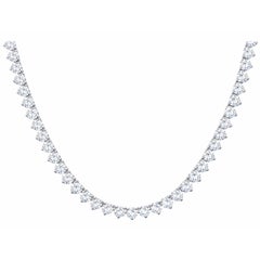 Issac Nussbaum Diamond Opera Tennis Necklace