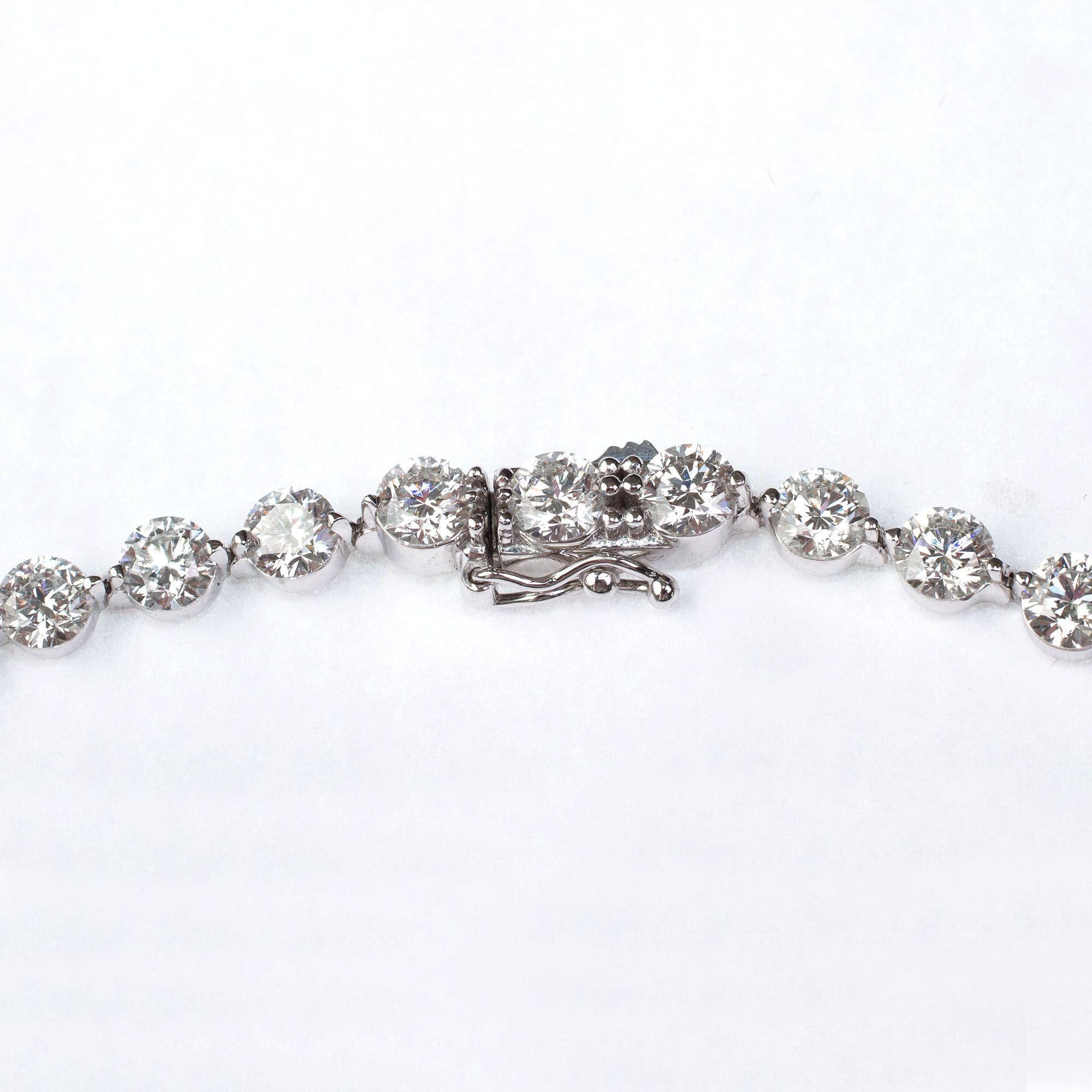 Women's Issac Nussbaum Diamond Tennis Necklace For Sale