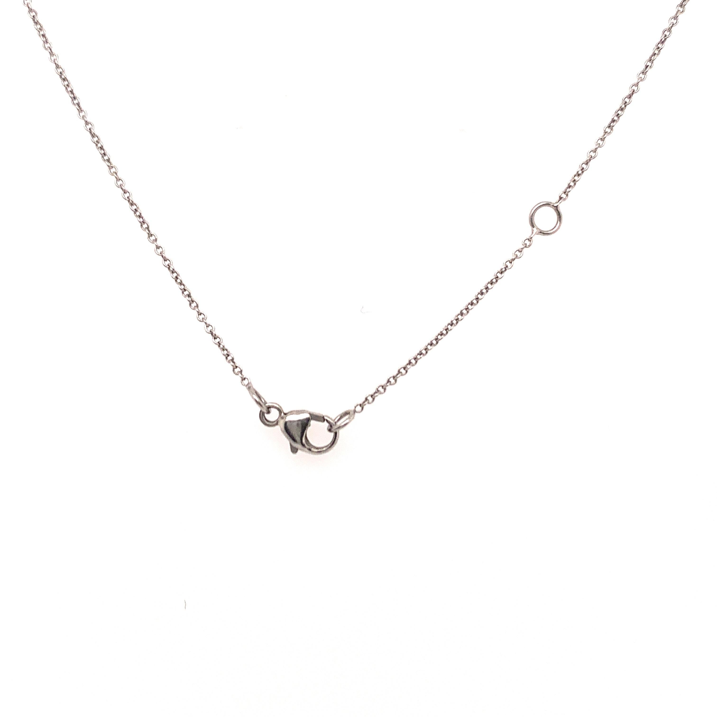 Charming 1.01 carat round brilliant Cut Diamond solitaire pendant necklace from ISSAC NUSSBAUM NEW YORK. 
Set in a hand made “floating” platinum setting this incredible workmanship with minimal metal showing, brings out the remarkable brilliance of