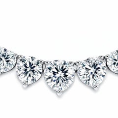 Issac Nussbaum GIA Certified 10.11 Carat Diamond Graduated Riviera Necklace