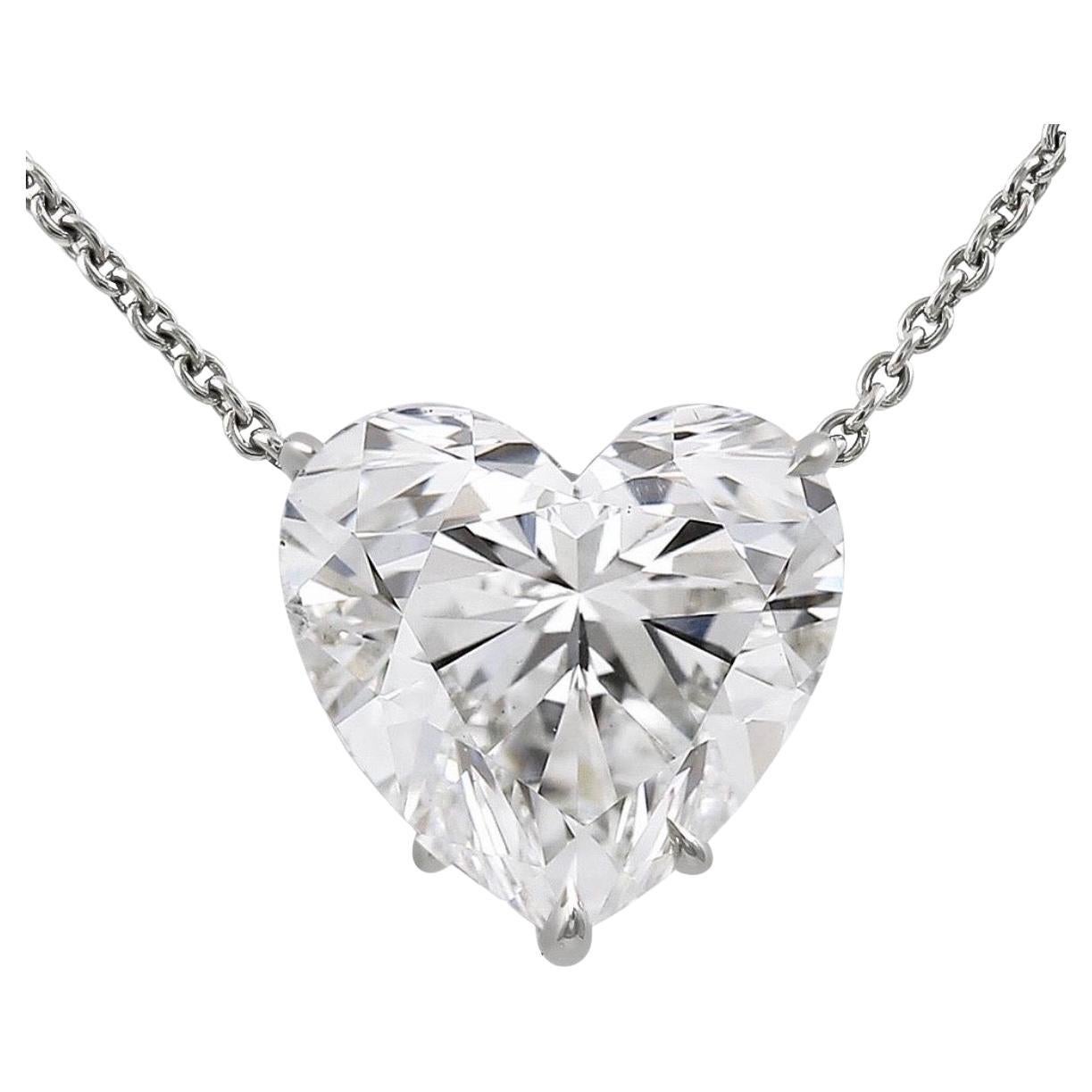 Issac Nussbaum GIA Certified 10.76 Carat Heart Shape Diamond Pendant Necklace