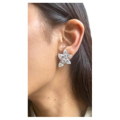 Issac Nussbaum Gia Certified 16.38 Carat Platinum Cluster Diamond Earrings