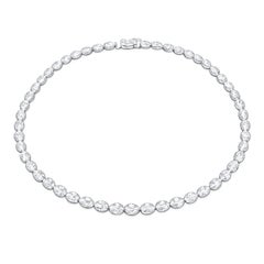 Collana con diamanti da 32,33 carati in oro bianco 18 carati certificata GIA di Issac Nussbaum