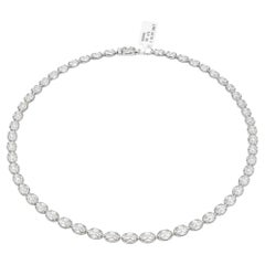 Issac Nussbaum GIA zertifiziert 18K Weißgold 32,33 Karat Diamant-Halskette