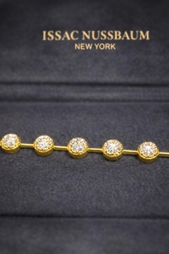 Issac Nussbaum GIA zertifiziert 18K Gelbgold 11,80 Karat Diamant-Armband