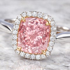 Issac Nussbaum GIA Certified 2.02 Carat Natural Pink Diamond Ring