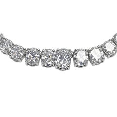 Collana Riviera con diamanti ovali certificati GIA da 45 carati