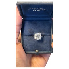 Issac Nussbaum Verlobungsring mit GIA-zertifiziertem 5,02 Karat Diamant im Kissenschliff