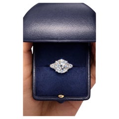 Issac Nussbaum GIA Certified 6.01 Carat Round Diamond Engagement Ring