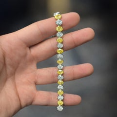 Issac Nussbaum Bracelet de tennis avec diamants certifiés GIA