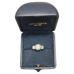 ISSAC NUSSBAUM NEW YORK  3 stone diamond engagement ring