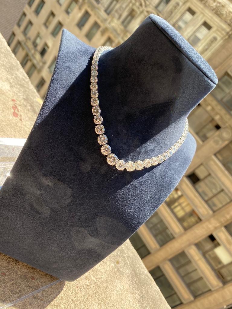 floating diamond choker necklace