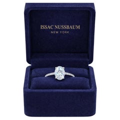 Issac Nussbaum Platinum 2.03 Carat Oval Diamond Ring