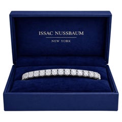 Issac Nussbaum White Gold 32.36 Carat Radiant-cut Diamond Bracelet