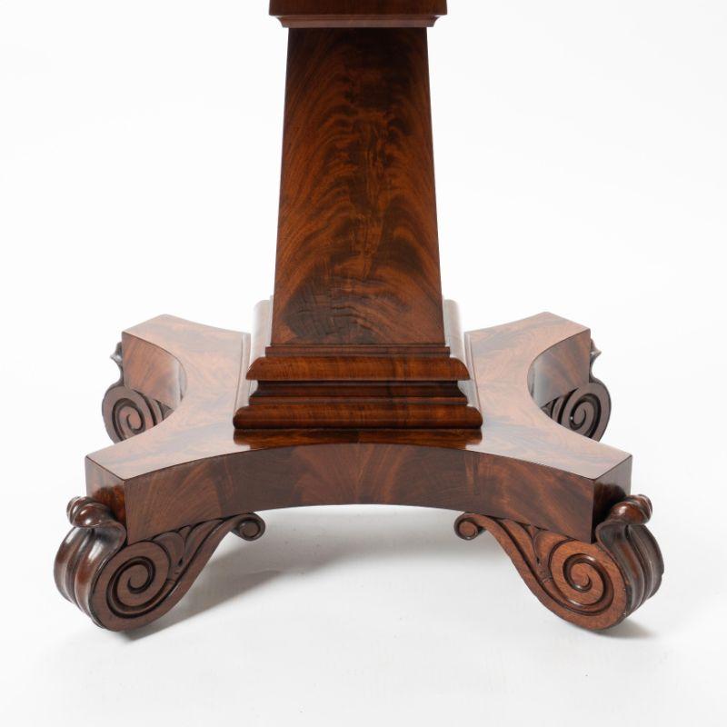 Issac Vose Cubus Mahogany Flip Top Game Table with Scroll Feet, 1815-20 2