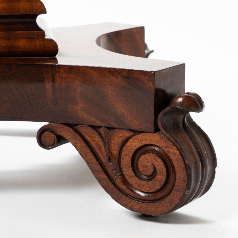 Issac Vose Cubus Mahogany Flip Top Game Table with Scroll Feet, 1815-20 3
