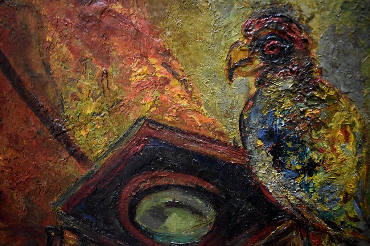ISSACHAR RYBACK 1897-1935
Yelizavetgrad 1897-1935 Parigi (ucraino / russo / francese) 

Titolo: Il suonatore di organetto con il pappagallo, 1932

Tecnica: Pittura a olio su tela firmata 

Dimensioni: 102,5 x 65,5 cm. / 40,4 x 25,8