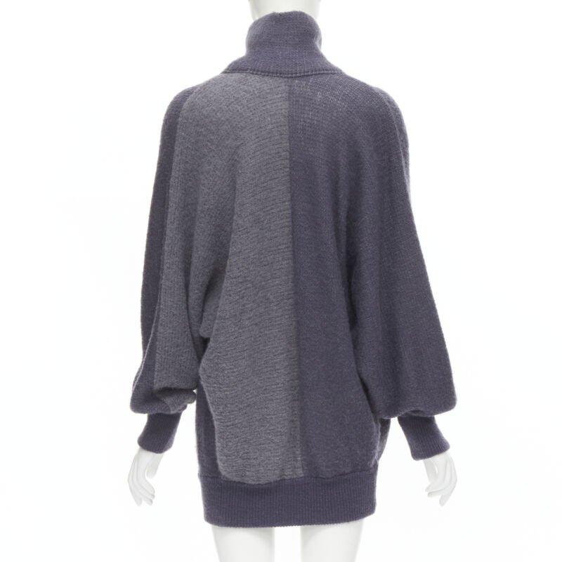 ISSEY MIYAKE 1980's Vintage deconstructed 3 sleeves striped sweater dress M Rare For Sale 2