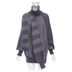 M-One Miyake 1980's Vintage deconstructed 3 sleeves striped sweater dress M Rare