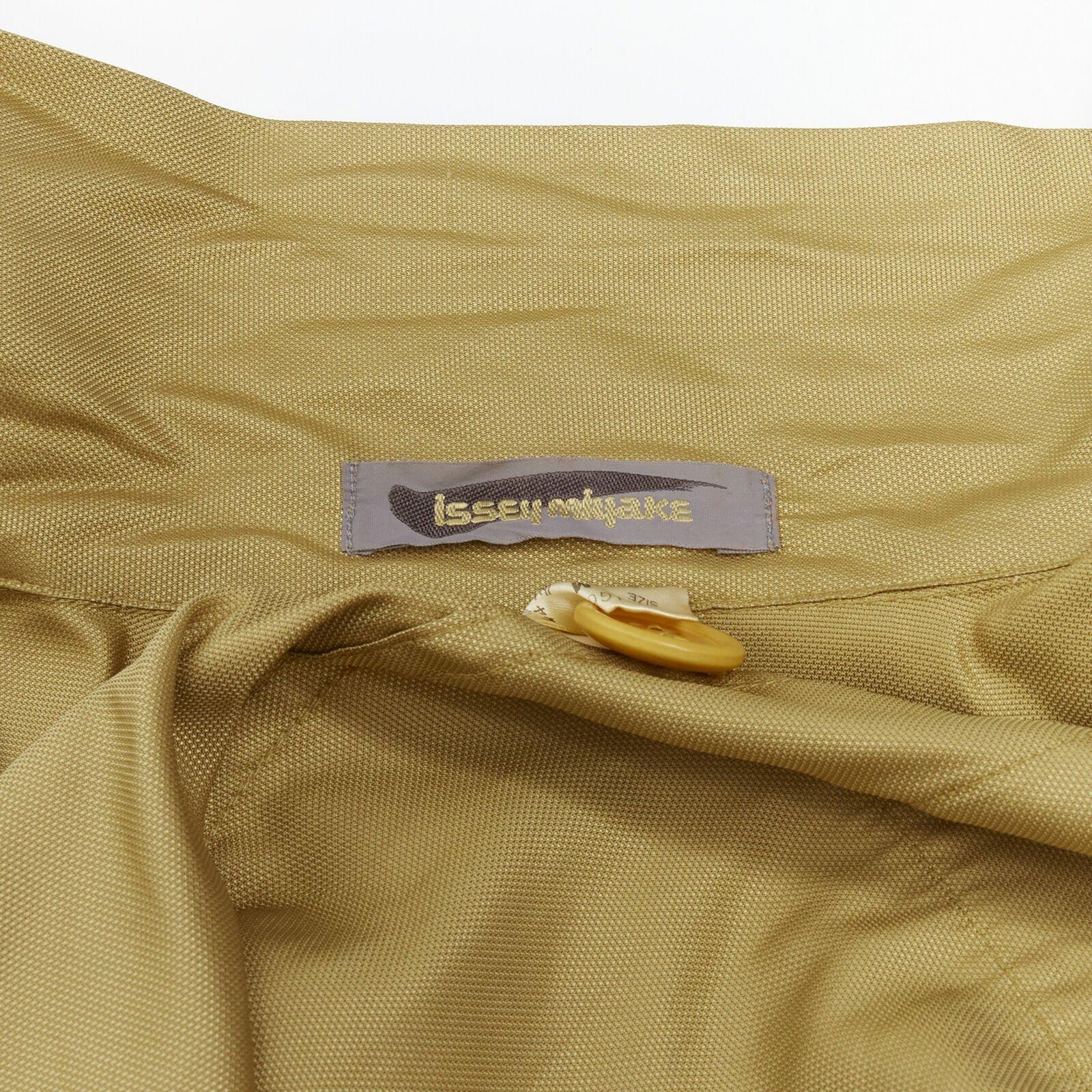 ISSEY MIYAKE 1980's Vintage gold beige parachute draped back trench coat M Rare For Sale 4