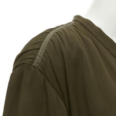 ISSEY MIYAKE 1980's Vintage khaki green padded shoulder oversized coat M Rare