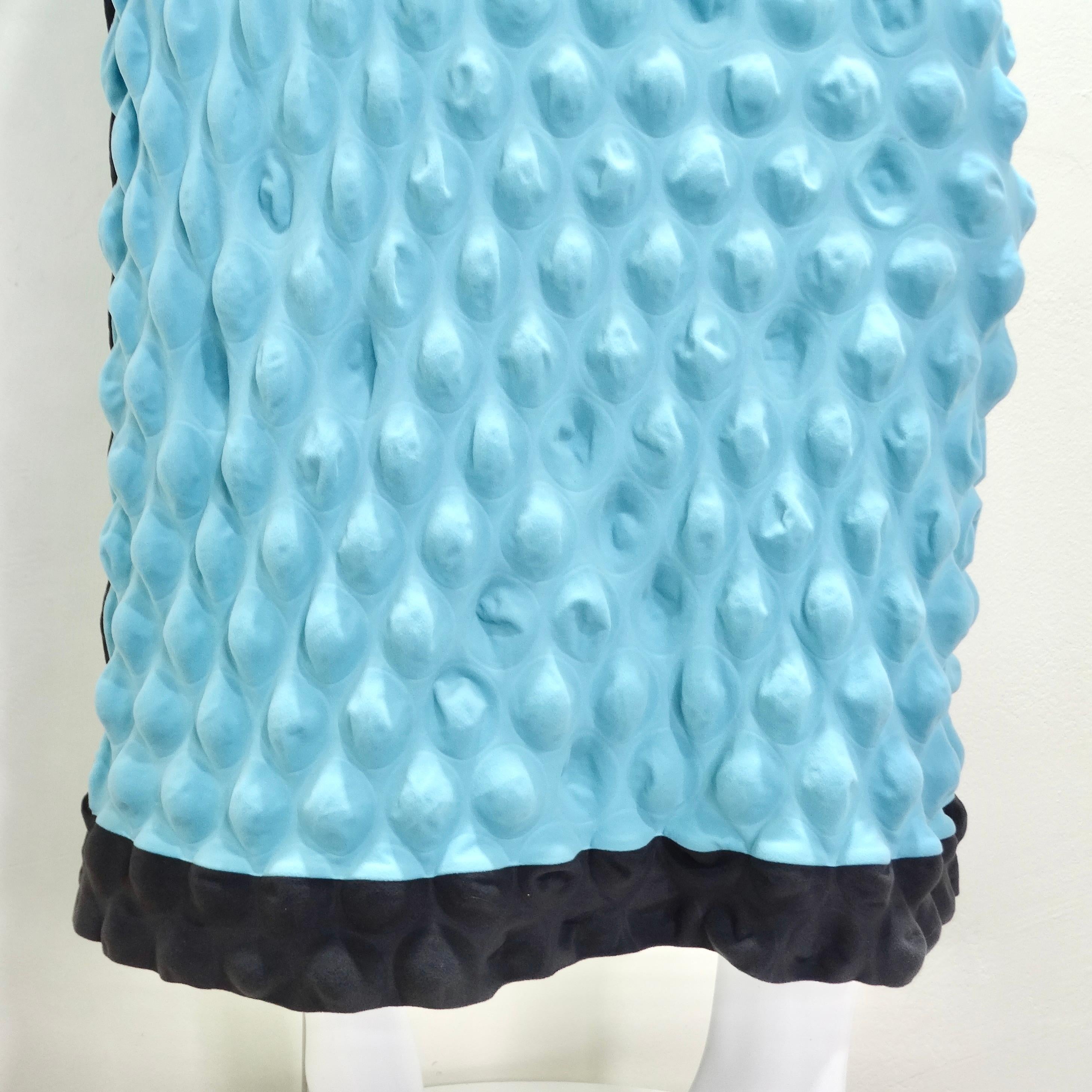 Women's or Men's Issey Miyake 1990s Blue Bubble Skirt For Sale