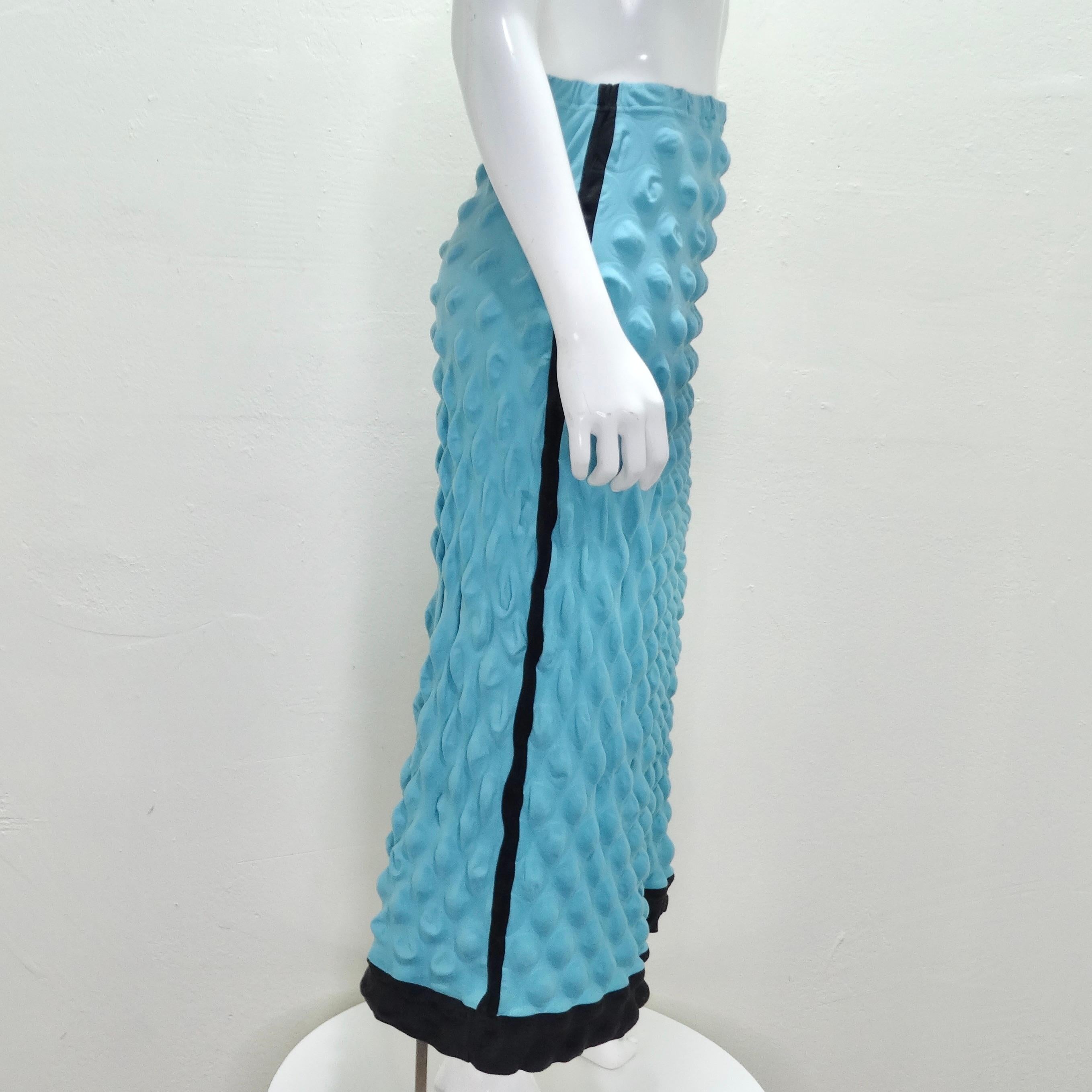 Issey Miyake 1990s Blue Bubble Skirt For Sale 1