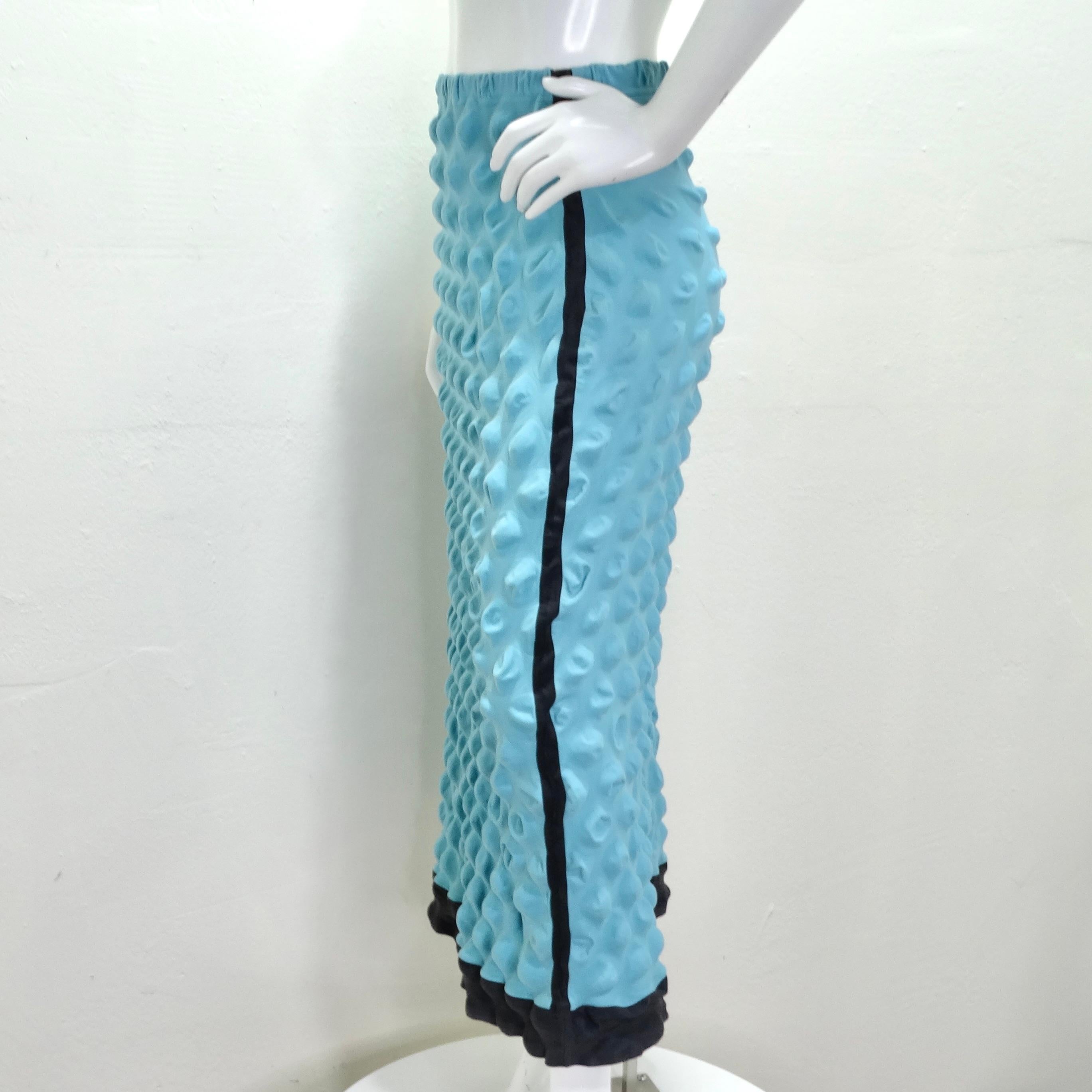 Issey Miyake 1990s Blue Bubble Skirt For Sale 2