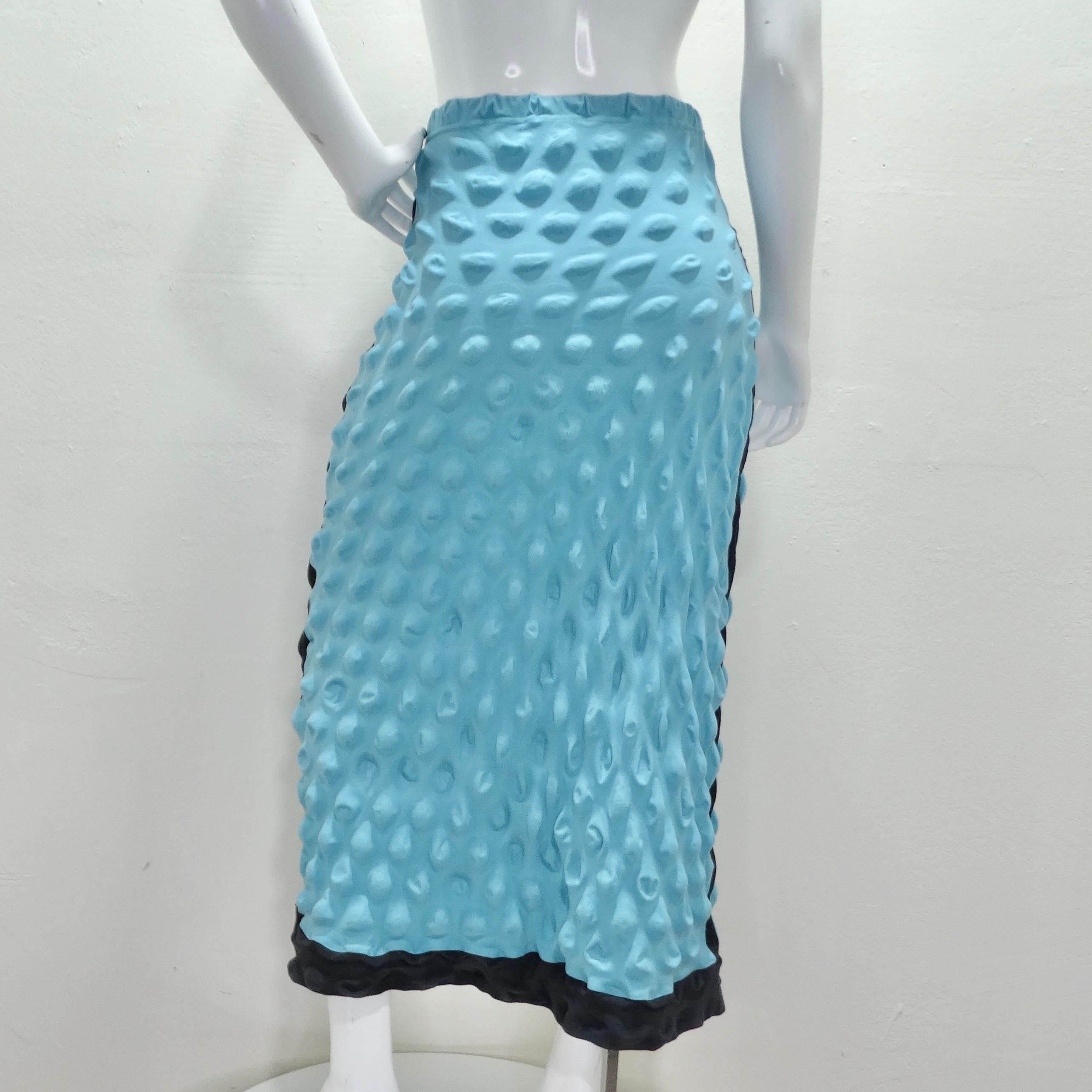 Issey Miyake 1990s Blue Bubble Skirt For Sale 3