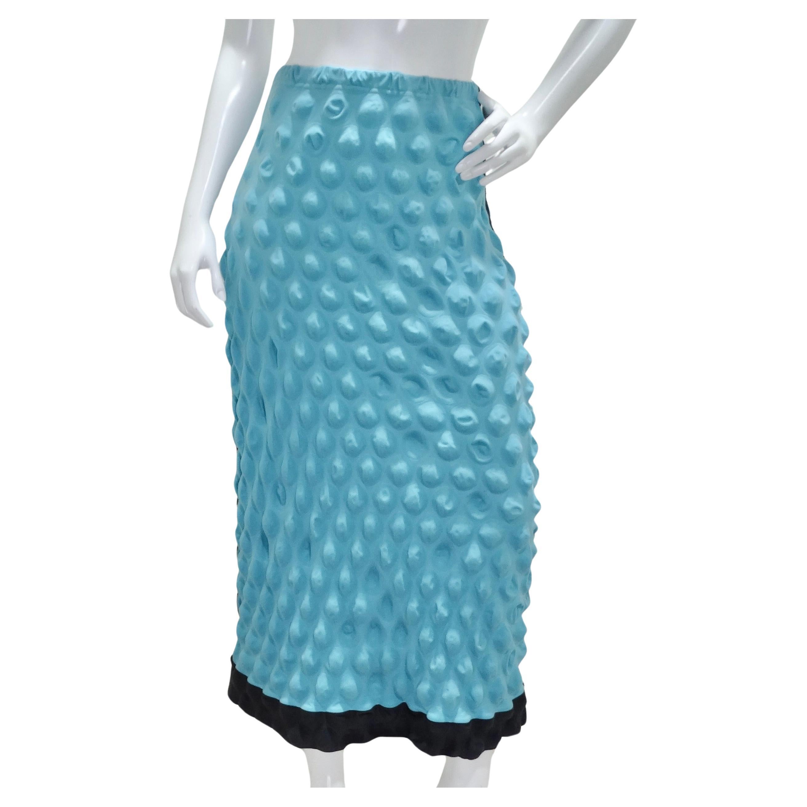 Issey Miyake 1990s Blue Bubble Skirt For Sale
