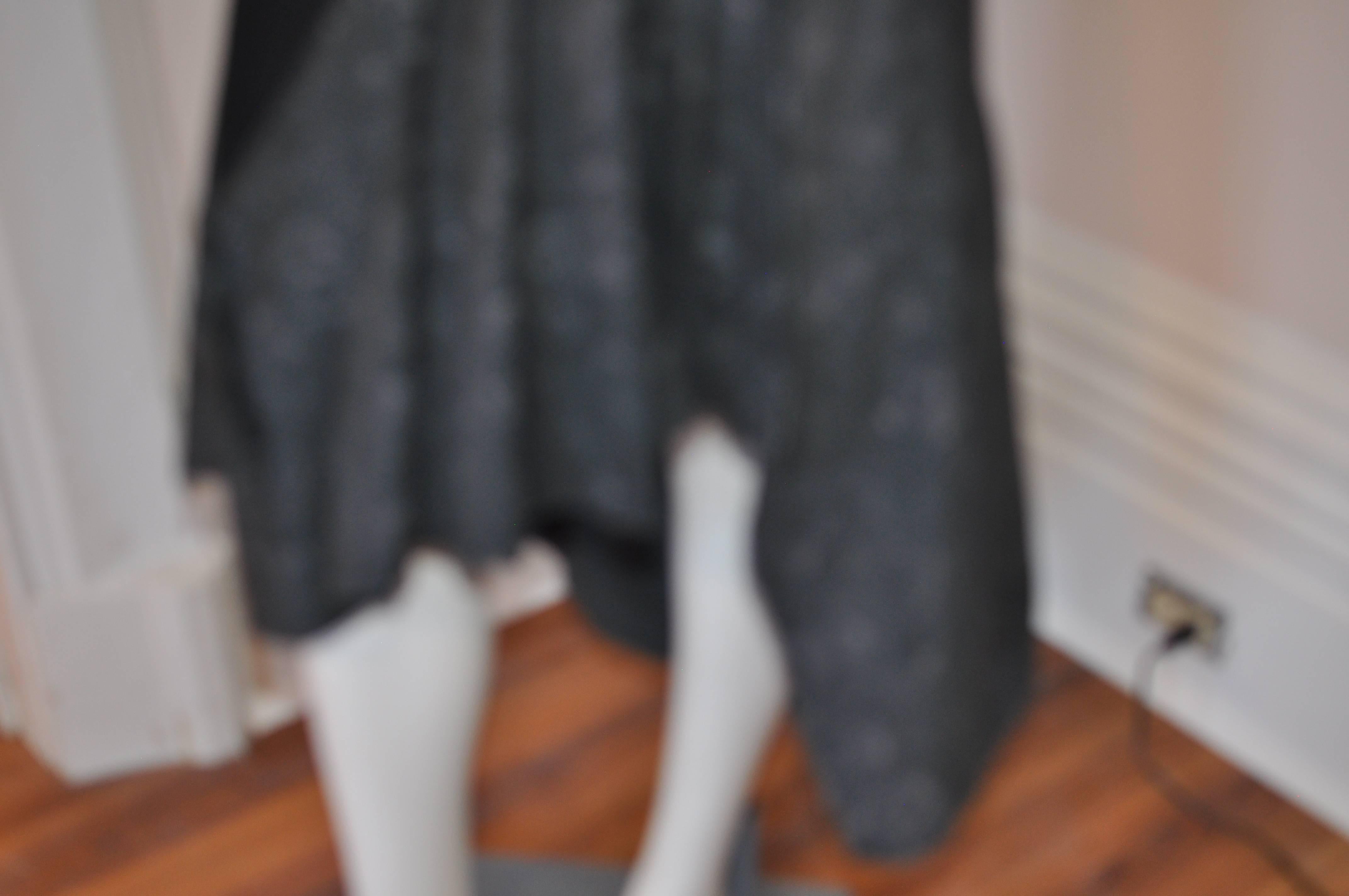 Issey Miyake 1990s Cotton Black and Grey w/Silver Grey Flakes Skirt (Japan 3) In Good Condition In Port Hope, ON