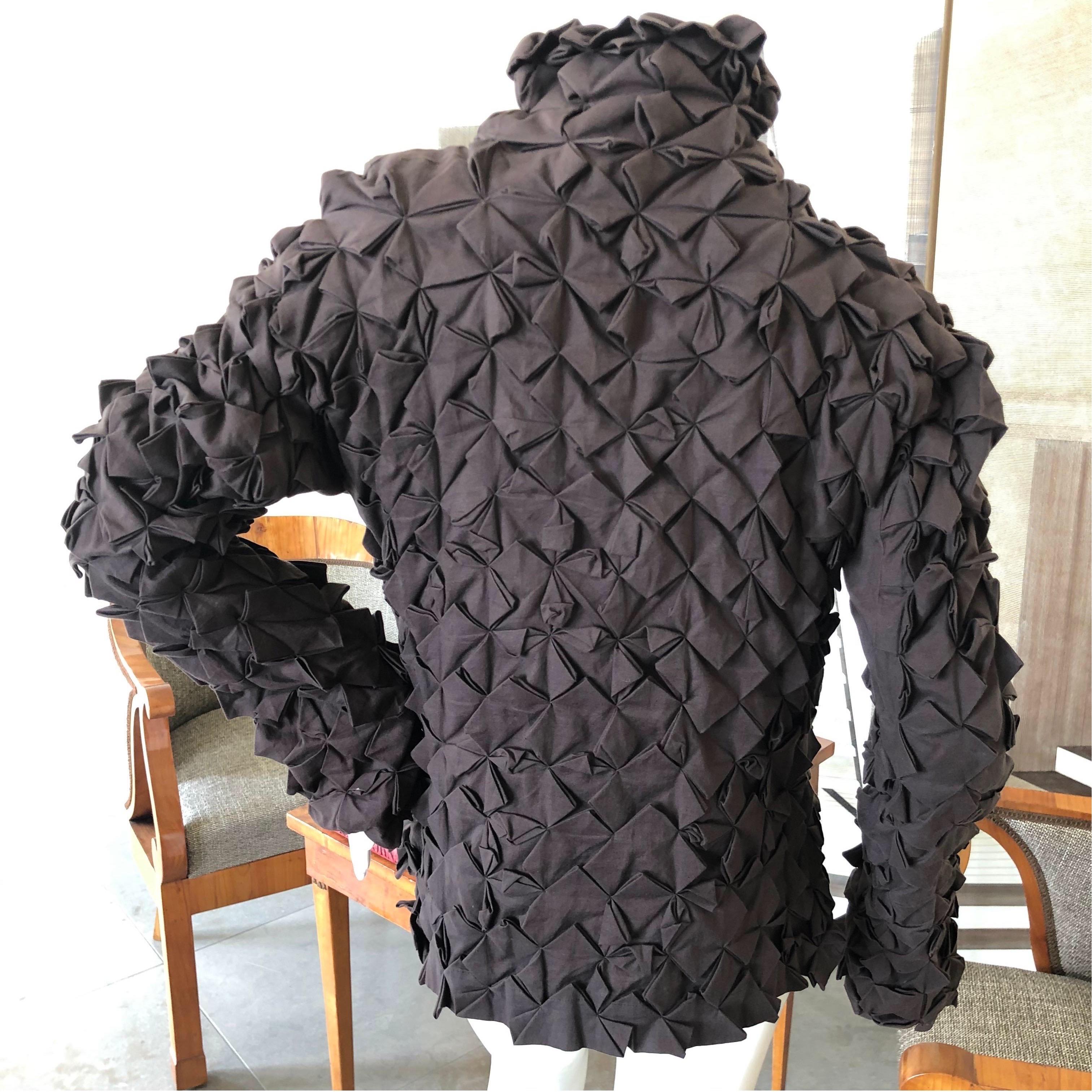 Issey Miyake 1990's Cotton Jacket with Traditional Japanese Shibori Details In Excellent Condition In Cloverdale, CA