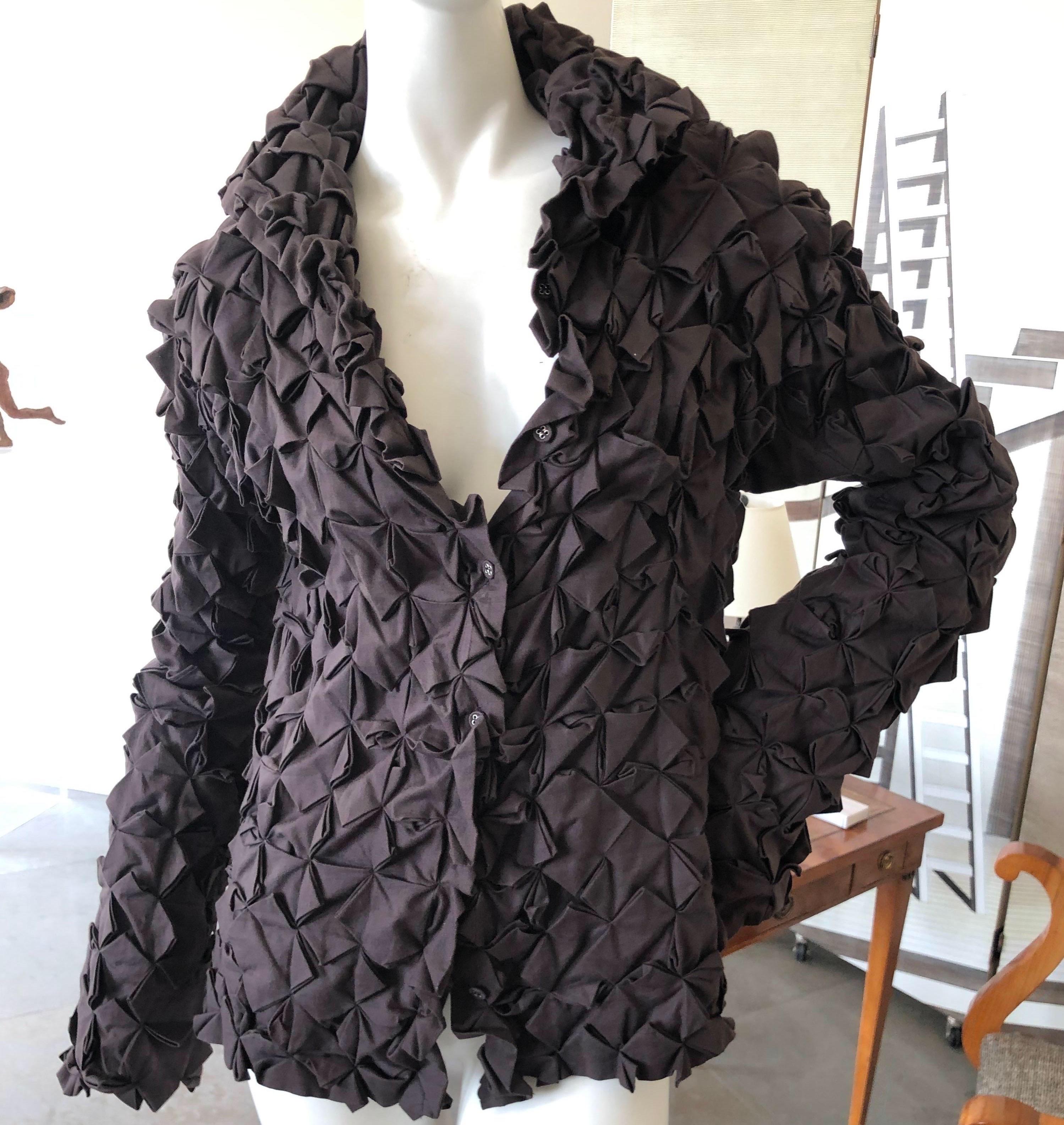 Issey Miyake 1990's Cotton Jacket with Traditional Japanese Shibori Details 4