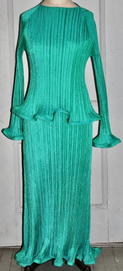 Issey Miyake 1990's Pleated Sculptural Dress and Overtop