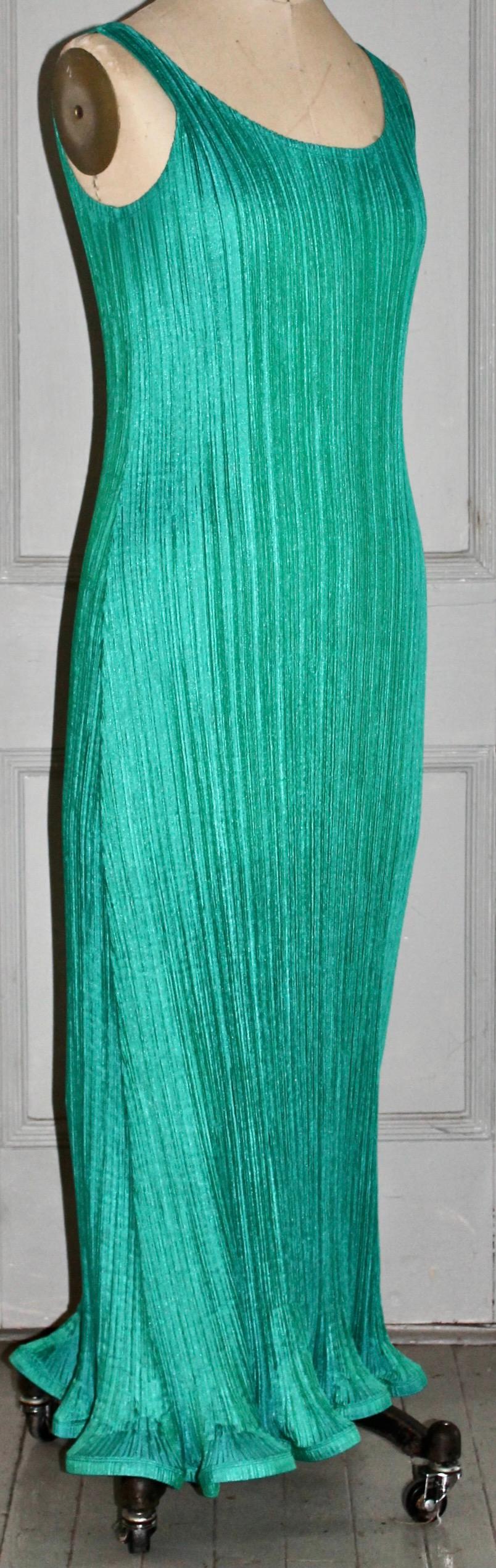 Issey Miyake 1990's Pleated Sculptural Dress and Overtop For Sale 4