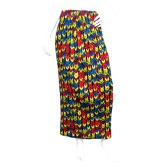 Issey Miyake 1990s Pleats Please Maxi gonna con stampa a motivi multicolore