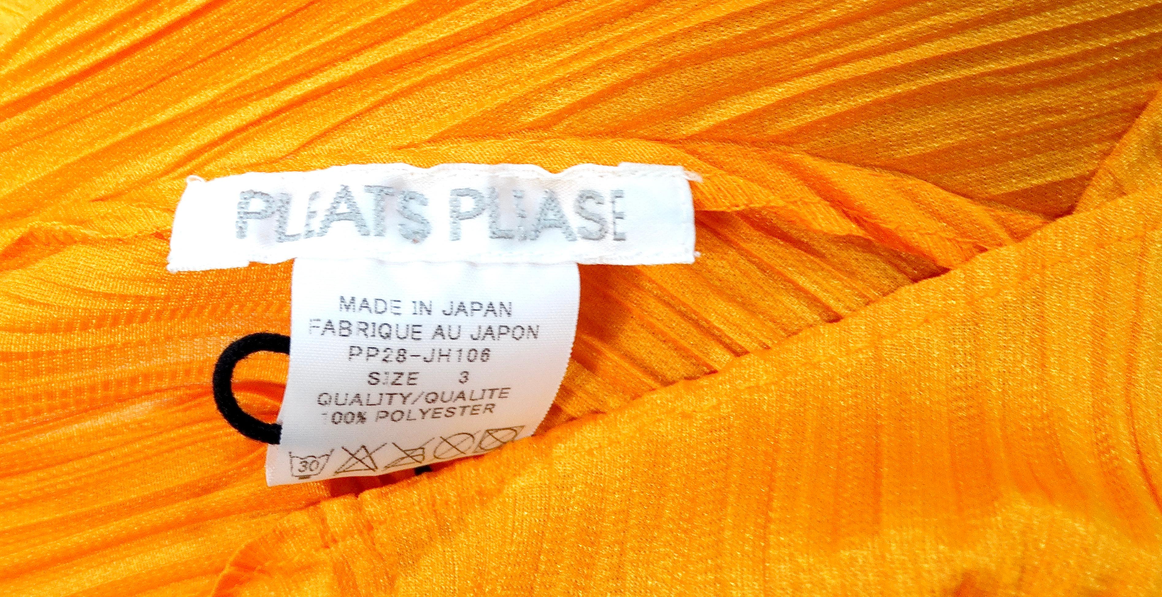 Issey Miyake 1990s Pleats Please Vestito senza maniche a pieghe arancione in vendita 2