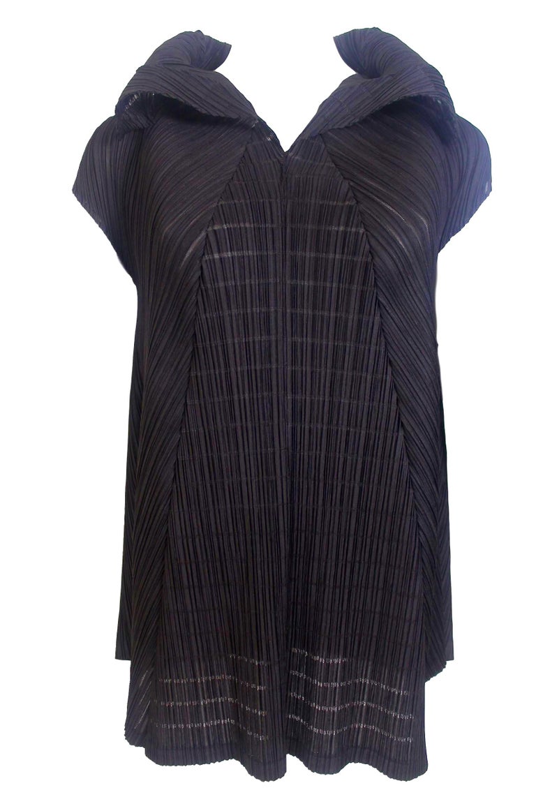 Issey Miyake 1990s Pleats Please Ornamental Collar Blouse For Sale at ...