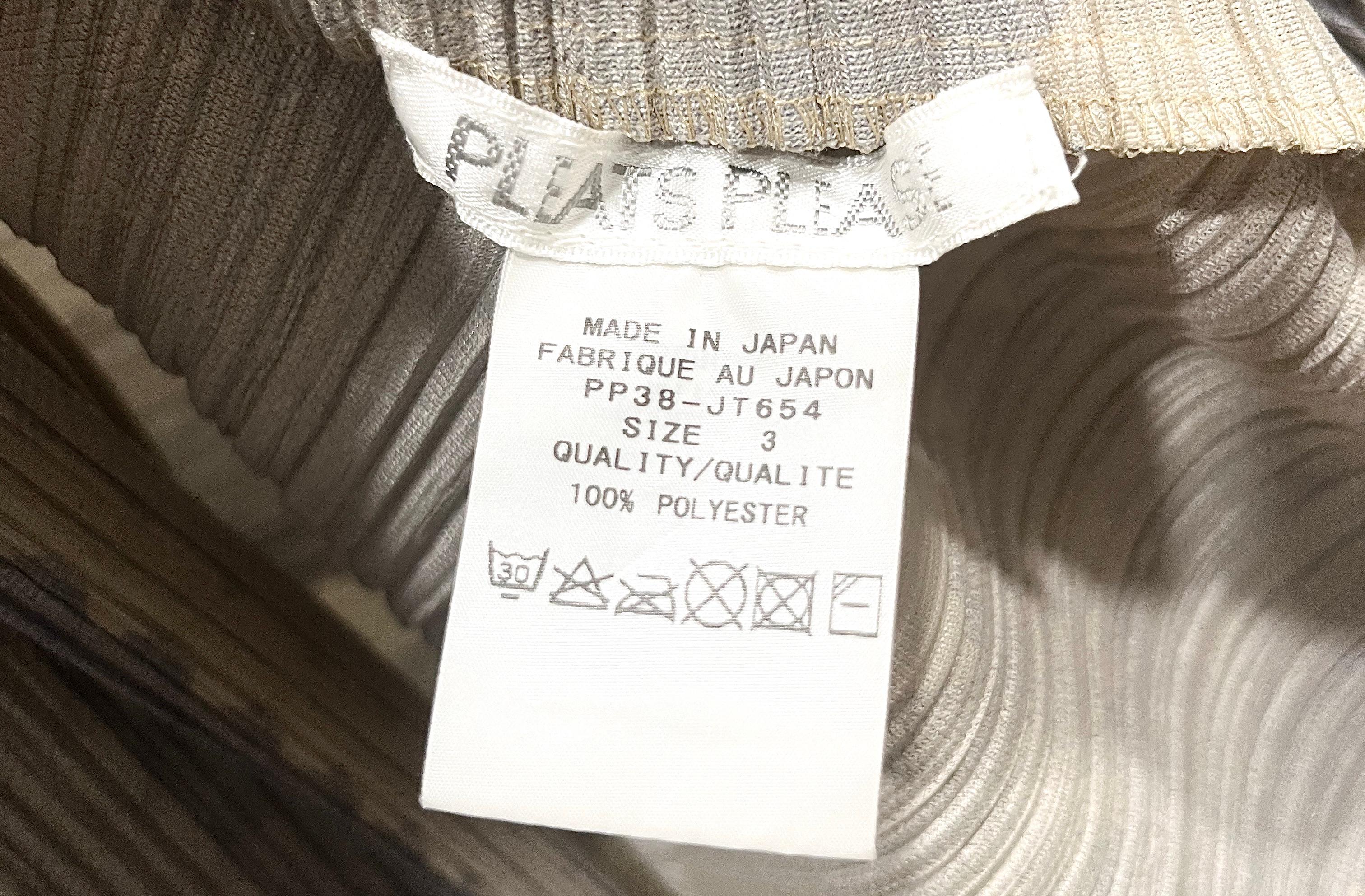 Issey Miyake 1990s Pleats Please Striped Earthy Tones Tunic Blouse For Sale 2