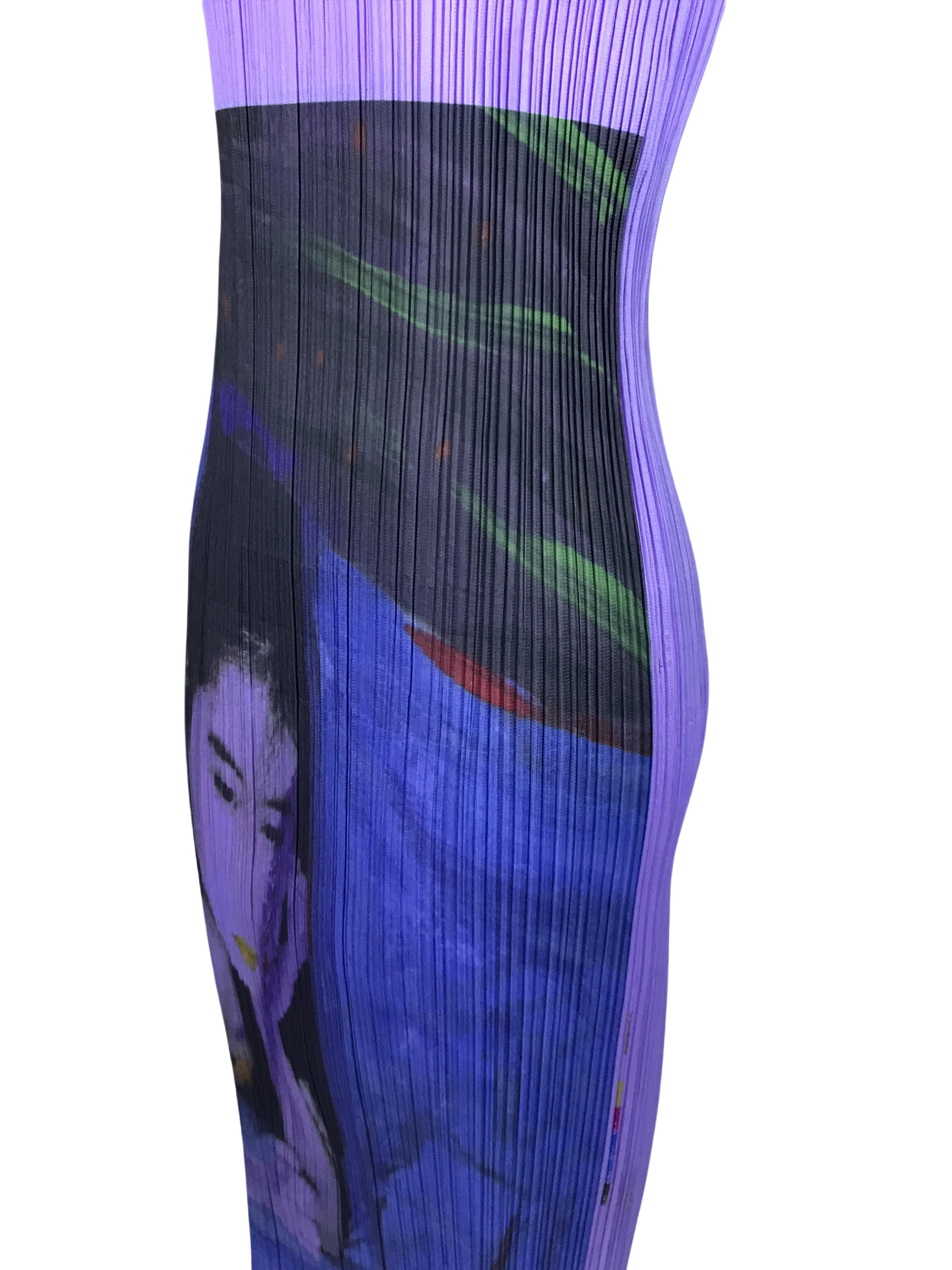 ISSEY MIYAKE 1997 Guest Artist Serie Nr. 2 Nobuyoshi Araki Lila Kleid im Angebot 7