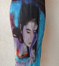 Issey Miyake 1997 Pleats Please Guest Artist Series No. 2 Nobuyoshi Araki Dress